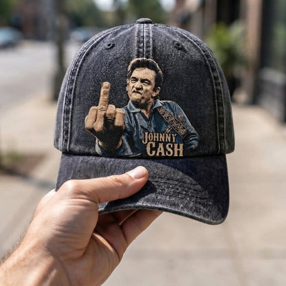 JCA Middle Finger Portrait Denim Cap