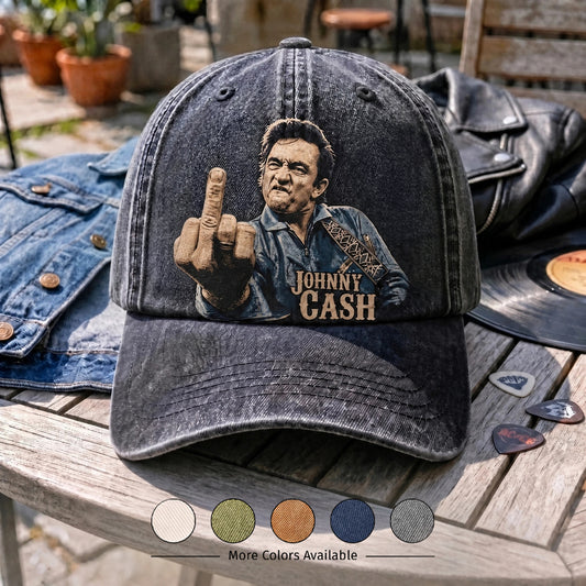 JCA Middle Finger Portrait Denim Cap