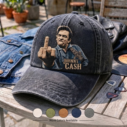 JCA Middle Finger Portrait Denim Cap