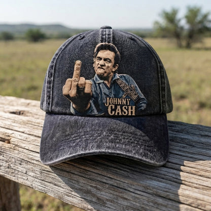 JCA Middle Finger Portrait Denim Cap