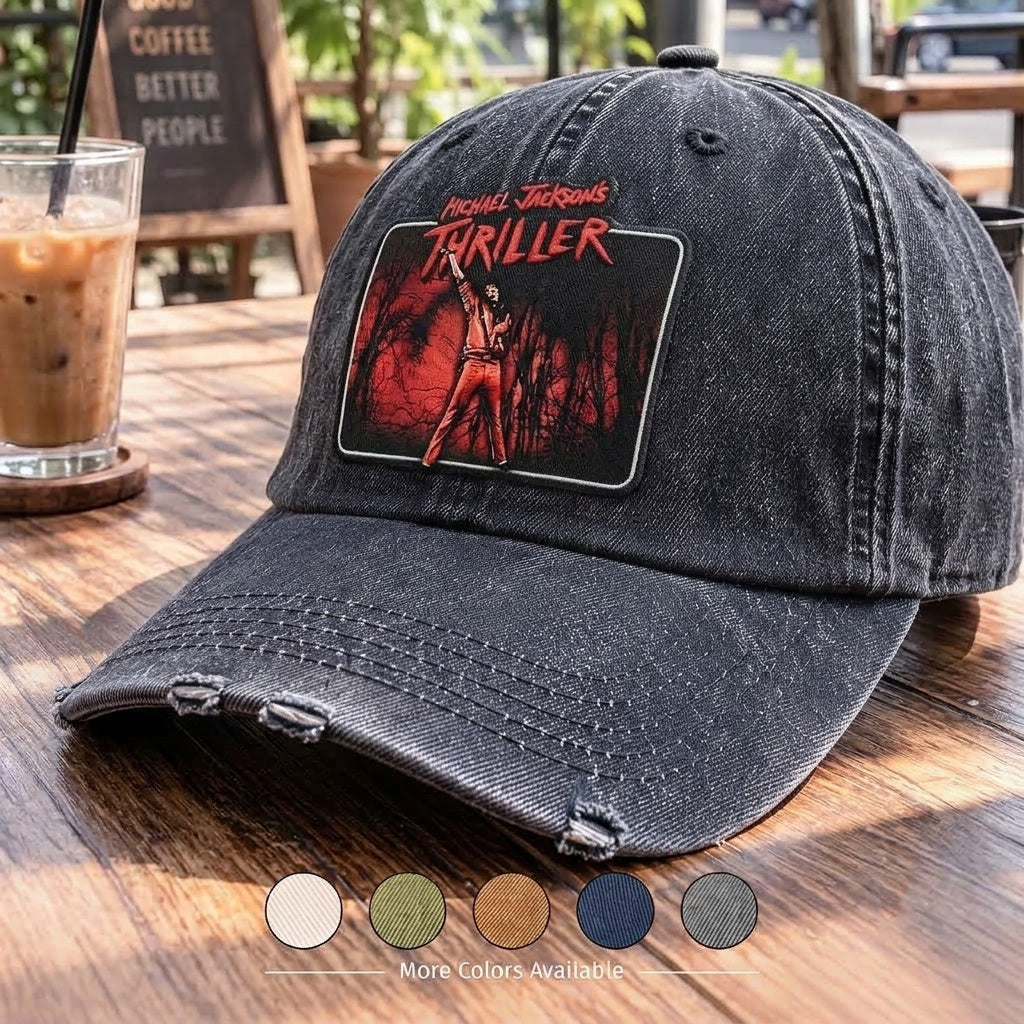 MJA Thriller Red Scene Denim Cap