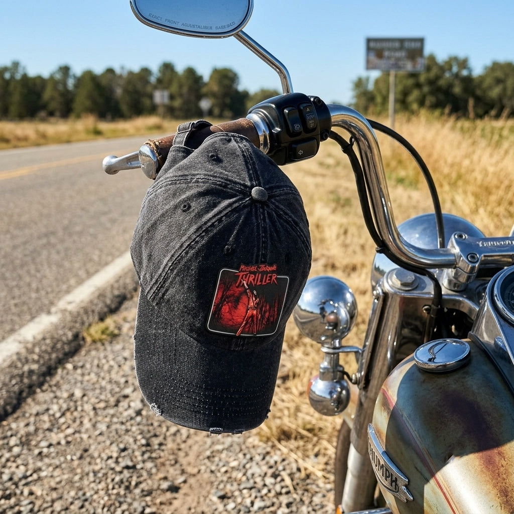 MJA Thriller Red Scene Denim Cap