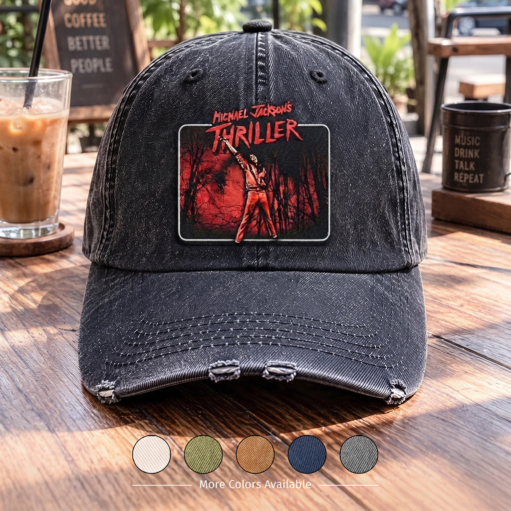 MJA Thriller Red Scene Denim Cap