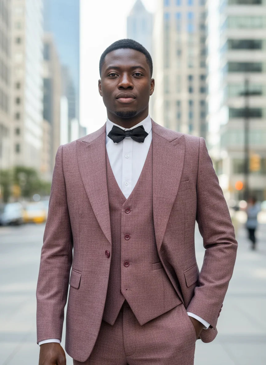 ST Cassy High Quality Male Groom Wedding Blazers Slim fit casual evening gown Business Office Maroon Men's Suits