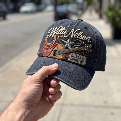 WNE Outlaw Country Guitar Denim Cap