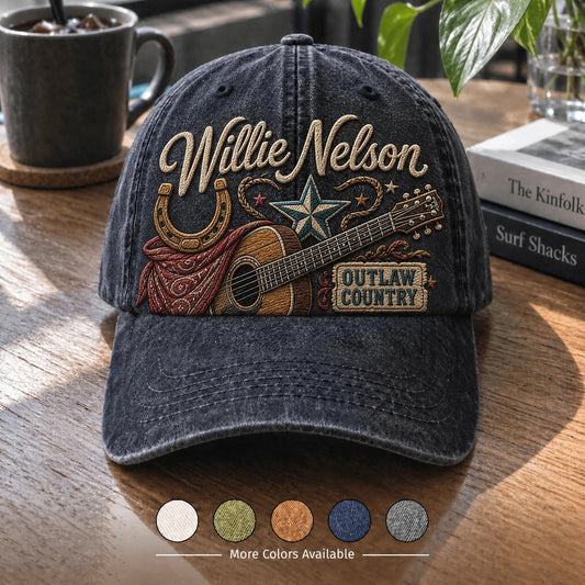 WNE Outlaw Country Guitar Denim Cap