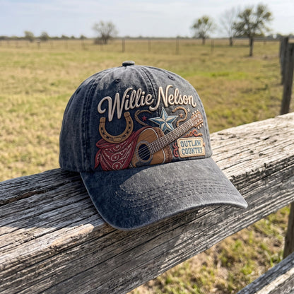 WNE Outlaw Country Guitar Denim Cap