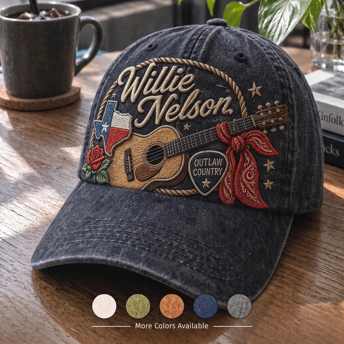 WNE Texas Outlaw Guitar Denim Cap