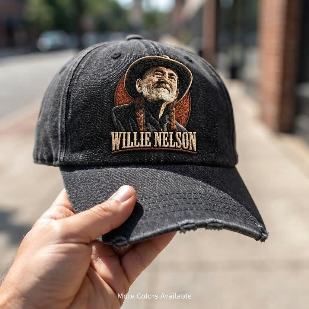 WNE Braided Portrait Denim Cap