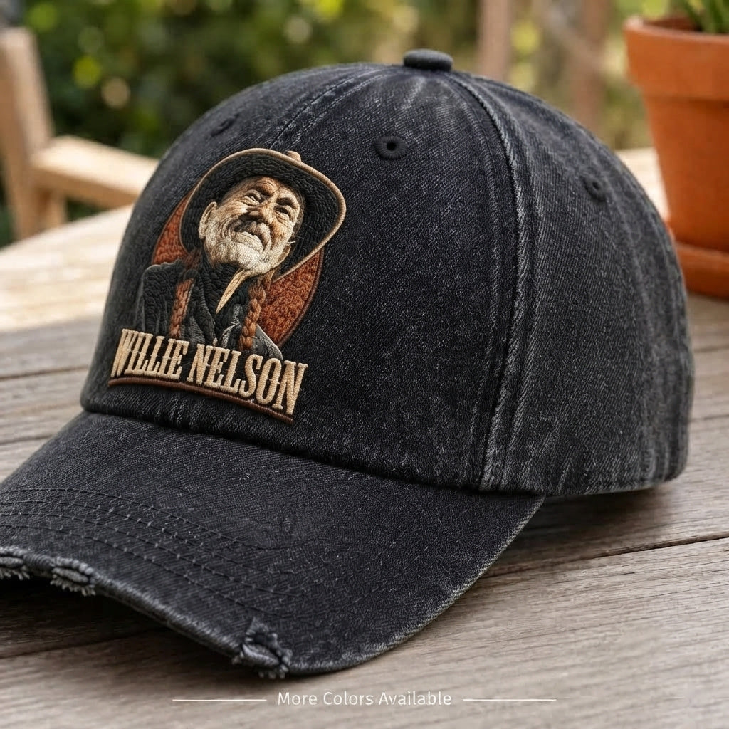 WNE Braided Portrait Denim Cap