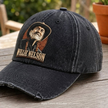 WNE Braided Portrait Denim Cap
