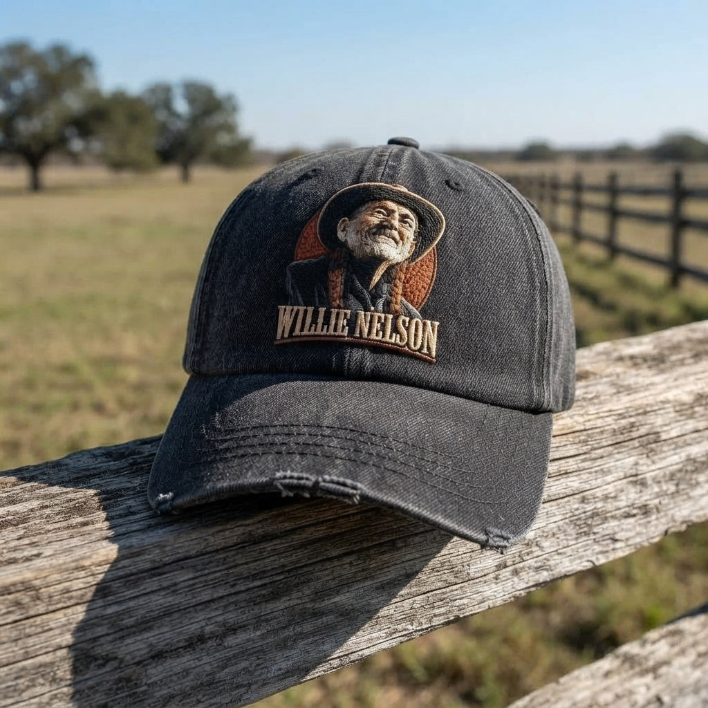 WNE Braided Portrait Denim Cap