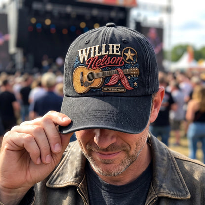 WNE Guitar Bandana On The Road Again Denim Cap