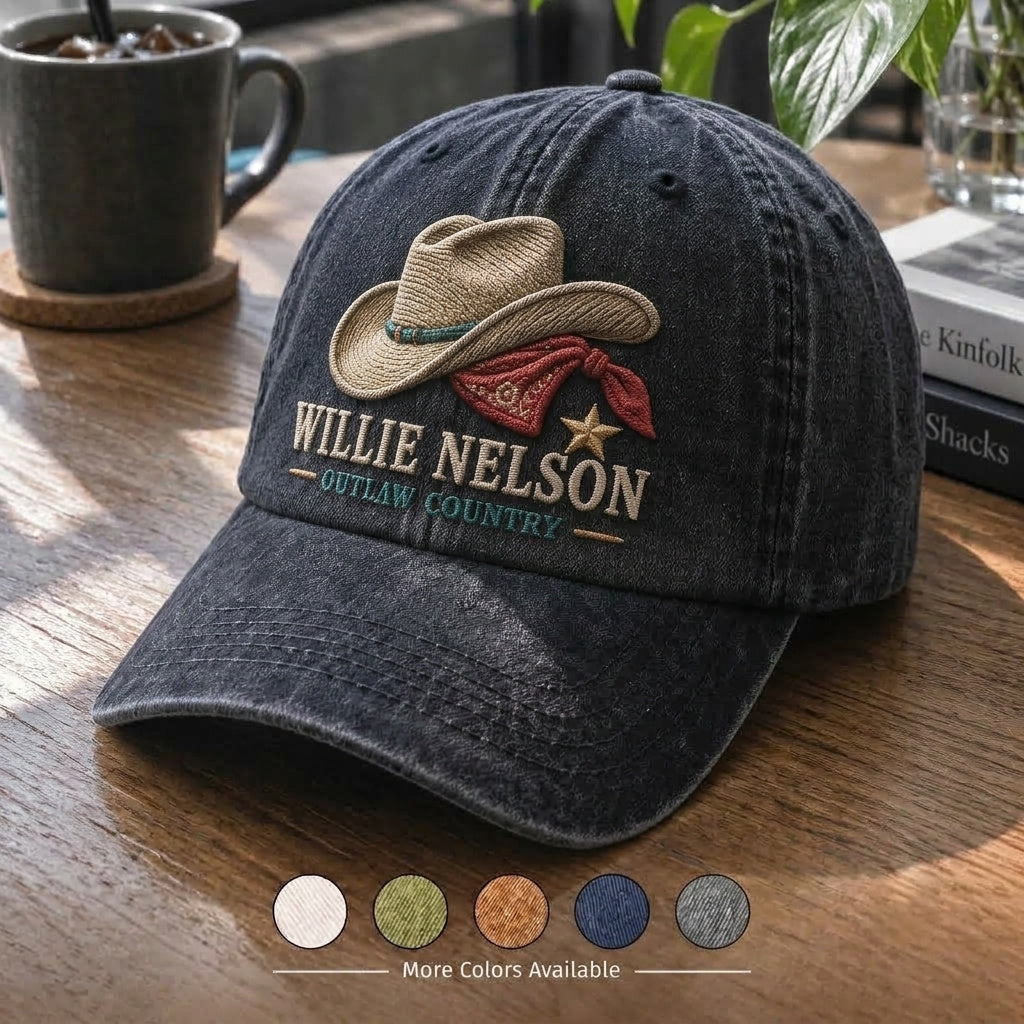 WNE Cowboy Hat Outlaw Country Denim Cap