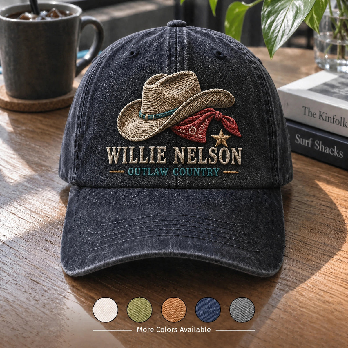 WNE Cowboy Hat Outlaw Country Denim Cap