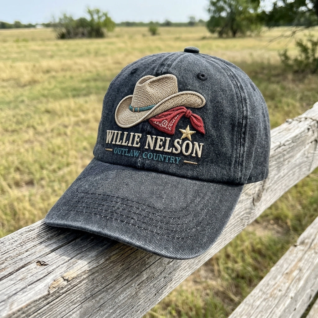 WNE Cowboy Hat Outlaw Country Denim Cap
