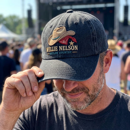 WNE Cowboy Hat Outlaw Country Denim Cap